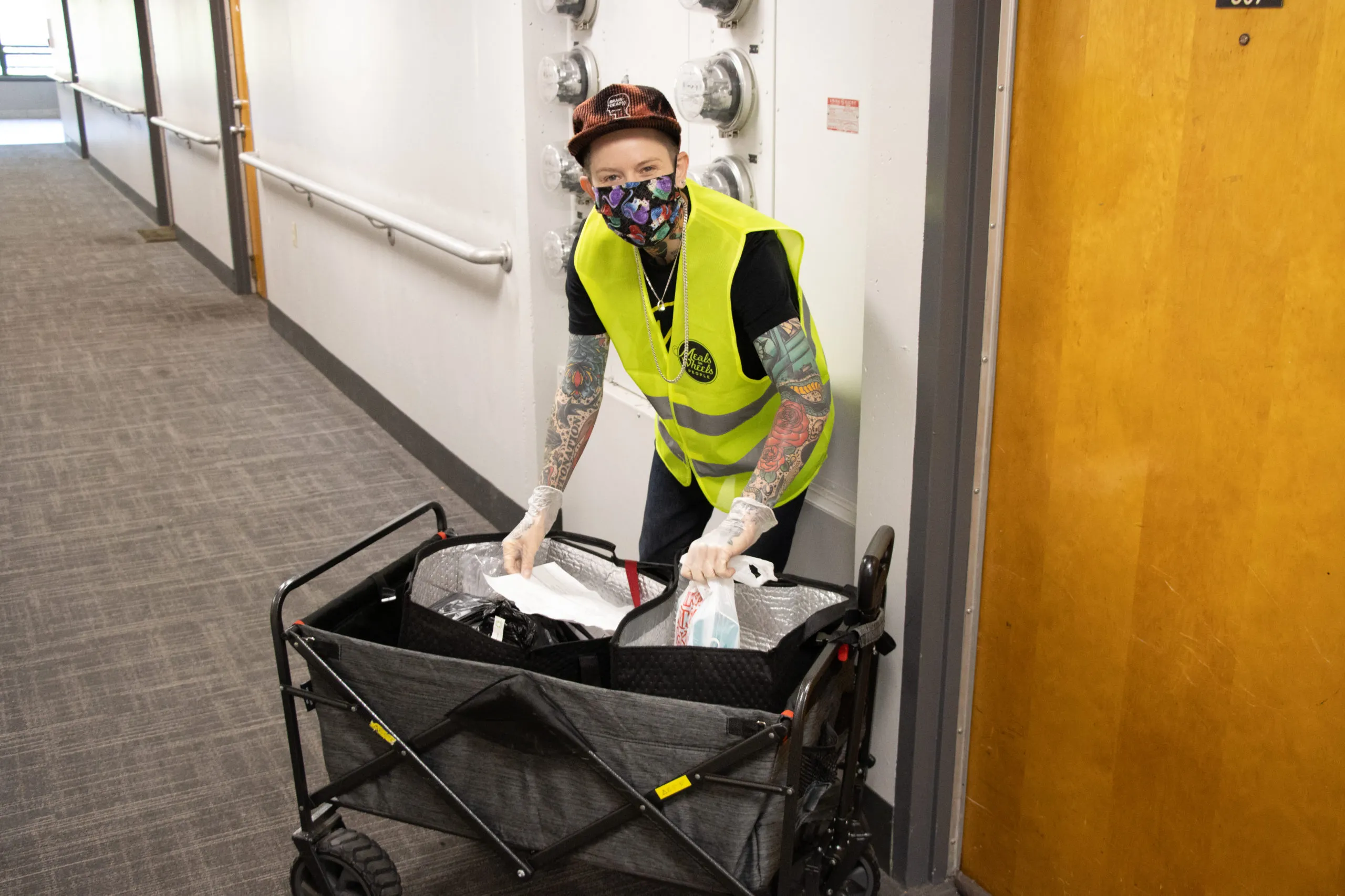 Gossip drummer Hannah Blilie delivers meals for Meals on Wheels People